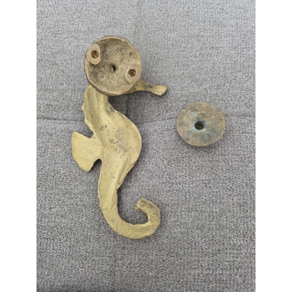 Vintage Sea Horse Door Handle Knocker Decorative 